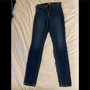 For All Man Kind 7 Jeans Gwenevere, Size 25, Dark Blue Wash